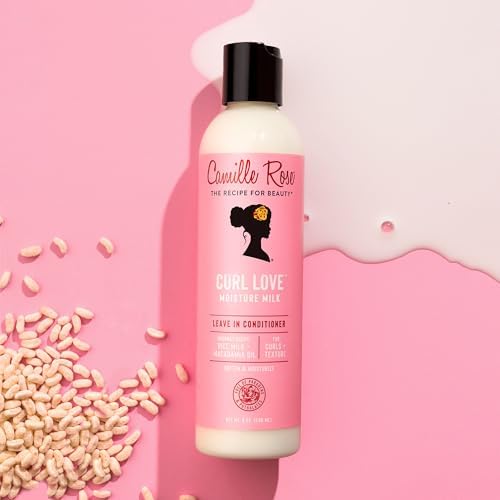 Camille Rose Leave-In Conditioner, Curl Love Moisture Milk – Curly Hair Moisture, Detangler, Frizz Control, 8 Fl Oz