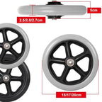 WORDFUN 2 Pcs Front Wheels Replacement for Wheelchairs Rollators, Front Rollator Replacement Wheel Assembly, Wear-Resistant Wheel, Cart Trolley Tyre, Lightweight Solid Caster