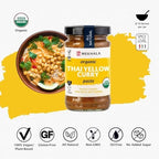 Mekhala Organic Thai Yellow Curry Paste. VEGAN. GLUTEN-FREE. NO ADDED SUGAR. Versatile. Mild Heat (3.53oz)