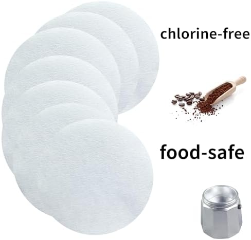 Coffee Filters Compatible With Primula Classic Stovetop Espresso and Coffee Maker 6 cups Moka Pot (200 Count)