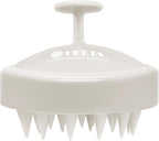 HEETA Scalp Massager Hair Growth, Soft Silicone Scalp Scrubber Shampoo Brush for Exfoliation, Dandruff Removal Head Massage Stress Relax, Wet & Dry Use for Thick Thin Curly Hair Care, Beige