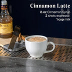 Liber & Co. Cinnamon Syrup for Coffee & Cocktails – Real Cinnamon Oleoresin Drink & Latte Flavoring, Fall & Winter Recipes, Tiki Cocktails – Makes 25 Drinks (12.7 oz)