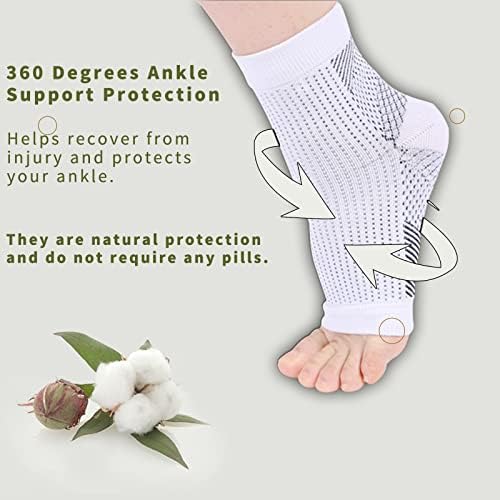 4 Pairs Neuropathy Socks, Foot Compression Sleeve For Pain, Anti Fatigue Compression Foot Sleeve Support Brace Socks