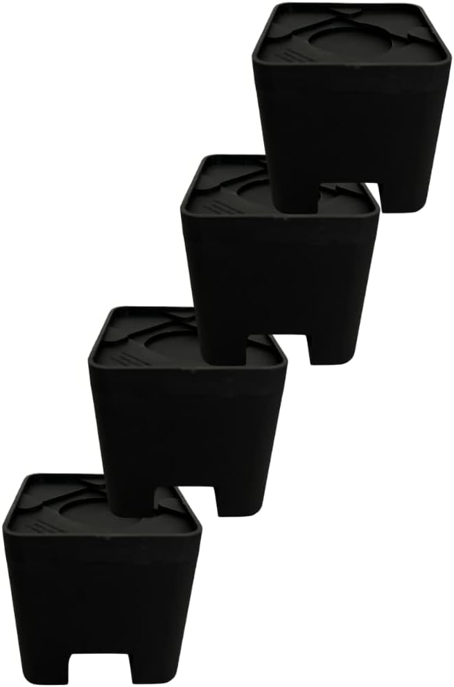 Recliner Risers | Adaptable Slip Resistant Easy Chair Lift | 3-4 Inch Furniture Elevators | Chair Risers Help You Get in and Out of Recliners | For Bed and Other Furniture | Black | 4-Count
