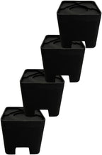 Recliner Risers | Adaptable Slip Resistant Easy Chair Lift | 3-4 Inch Furniture Elevators | Chair Risers Help You Get in and Out of Recliners | For Bed and Other Furniture | Black | 4-Count