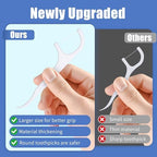 800 Count Dental Floss Picks – Unflavored Floss Sticks with Built-in Toothpick – 16 Boxes of 50 – Strong & Smooth Dental Flossers for Family Oral Care at Home Office & Travel – Adults & Kids