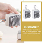MAGICLULU Handheld Shampoo Brush and Scalp Massager 2pcs Gray Hair Scalp Cleaning Massage Comb for Women Wet Dry Use for Dandruff Removal