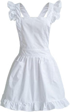 Petite Maid Ruffle Retro Apron Kitchen Cooking Cleaning Fancy Dress Cosplay Costume