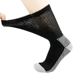 4 Pairs of Diabetic Extra Thick Warm Cotton Socks, Triple Cushioned Crew Slipper Socks