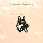 German Shepherd Cake Topper, Dog Birthday Cake Decor, Black Glitter Puppy Face Cake Topper for Kids, Pet Themed Birthday/Adoption Day Party Decoration