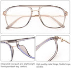 Dollger Blue light Blocking glasses for women fashion Oversized aviator, Computer GLasses Protect Your Vision Stylish Healthy
