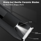 2-in-1 Manscape Trimmer for Men,Body & Groin Hair Trimmers for Men,Bikini Trimmer Women- Wet/Dry Electric Razors for Smooth No-Nick Shaving,IPX7 Waterproof Ball Shaver,LED Display,Black