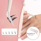 5 Pcs Lash Extension Tweezers, Lash Tweezers for Eyelash Extension, Straight and Curved Eyelash Tweezers, For Professional Eyelash Extension Artists, Girls, Women, Beginners