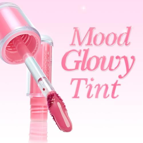 Peripera Mood Glowy Tint, Watery Glow Finish, Buildable Fresh Color, Lightweight, Long-Lasting, Non-Sticky, Korean Lip Tint (14 ROSY WISH)