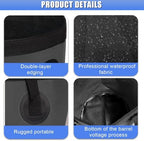 Collapsible Bucket with Handle, 5 Gallon 20L Multifunctional Foldable Water Container, Portable Waterproof Wash Basin for Fishing Camping Hiking Garden Car Washing (Black)
