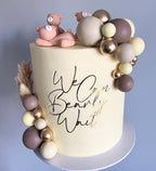 Acrylic We Can Bearly Wait Cake Topper - Gold Bear Cake Decorations for Baby Shower/Gender Reveal Party Supplies