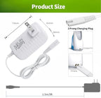 Charger Replacement for Waterpik Water Flosser WP360 WP360W WP450 WP450W WP462 WP462W, Waterpik Water Flosser Replacement Adapter Power Cord (5ft, White)