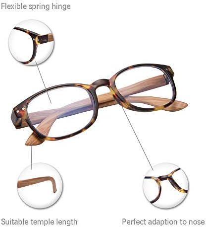 EYEGUARD 4 Pack Reading Glasses Blue Light Blocking Spring Hinge Readers for Women Men Anti Glare Filter Lightweight Computer Eyeglasses