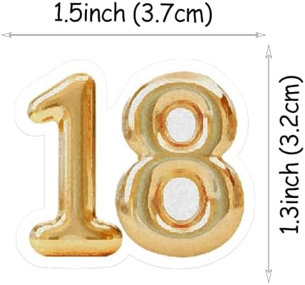 50 PCS Edible 18th Birthday Cupcake Toppers Gold Wafer Paper Sweet 18 Hello 18 Cake Toppers Edible 18th Birthday Party Decorations for 18 Years Theme Eighteen Party Cake Decorations Supplies