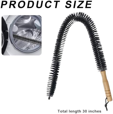 Radiator Cleaner Brush, 30 Inches Flexible Radiator Duster Cleaning Brush with Wood Handle, Radiator Coil Cleaning Brush Vent Cleaner for Vehicle Refrigerator Dryer (Full Bristle)