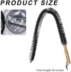 Radiator Cleaner Brush, 30 Inches Flexible Radiator Duster Cleaning Brush with Wood Handle, Radiator Coil Cleaning Brush Vent Cleaner for Vehicle Refrigerator Dryer (Full Bristle)
