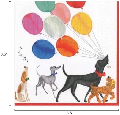Caspari Charlee's Parade Paper Luncheon Napkins - Two Packs of 20