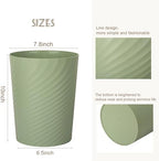 UUJOLY Plastic Small Trash Can Wastebasket, Garbage Container Basket for Bathrooms, Laundry Room, Kitchens, Offices, Kids Rooms, Dorms, 3.5 Gallon, Mint Green