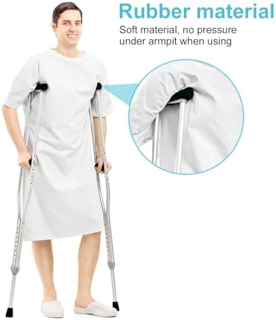 Replacement Crutch Pads and Hand Grips and Crutch Tips for Armpits Handle Cover and Foot Pad Crutches Accessories Kit 6 PCS