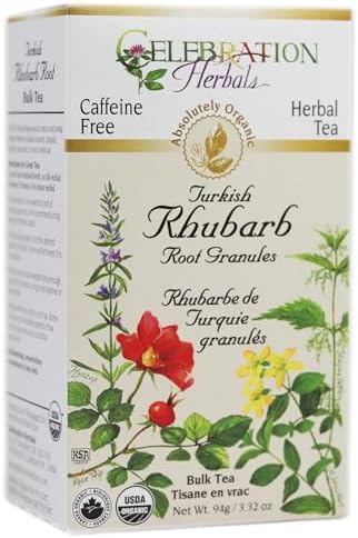 Celebration Herbals Organic Herbal Turkish Rhubarb Root Powder Loose Pack Tea, 3.13 oz