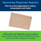 Tork Xpressnap Natural Dispenser Napkin N4, 2-ply, 1/2 Fold, One-at-a-Time Dispensing, 12 x 500, 8.5" x 6.5", 109906
