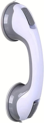 Suction Cup Shower Grab Bar, Safety Handle Support for Bathroom (1, Grayish-White)