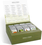 Tea Forte Single Steeps Loose Leaf Tea Sampler, Assorted Variety Tea Box, 15 Single Serve Pouches, Classic Tea