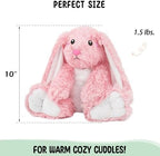 Bunny Microwavable Stuffed Animal – 1.5 lb Unscented Heating Pad Plush, Soft Cozy Bunny Toy for Relaxation and Comfort, Gift for Women, Girls, Adults & Kids by Happy Fuel, Pink