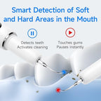Ultimate Electric Teeth Cleaner - Ultrasonic Tooth Cleaning, Violet Light Protection, 316F Stainless Steel Heads, 5-Speed Modes, IPX6 Waterproof, Oral Care Kit with 11 Accessories‌ (White)