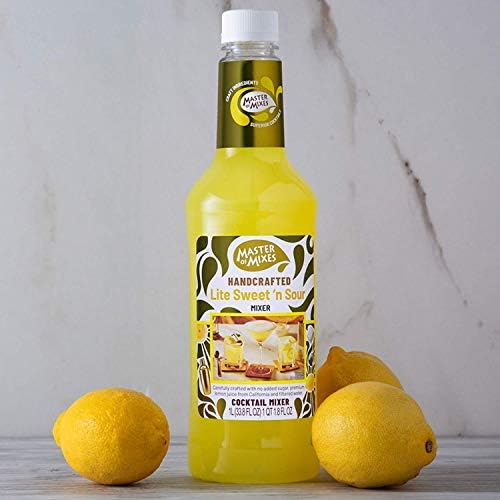Master of Mixes Sweet N' Sour Lite Drink Mix, Ready To Use, 1 Liter Bottle (33.8 Fl Oz)