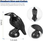Natural Black Obsidian Raven Figurines,2 Inch Healing Crystal Animal Statues,Lucky Guardian Pocket Crow Figurines as Women’s Gifts,Raven Statues for Office Home Decor and Ornament.