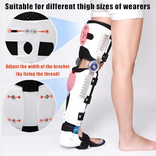 Knee Brace for Post-Op Immobilization & Stabilization, Adjustable Collateral Bars, Widely Used in US Hospitals, Mid-Range ALL (Left feet+knee brace)