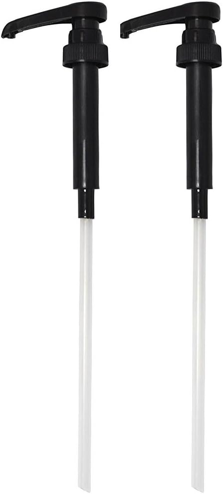 DZHJKIO Black Syrup Pumps, Fits 25.4 Oz/750Ml Bottles (Pack of 2)
