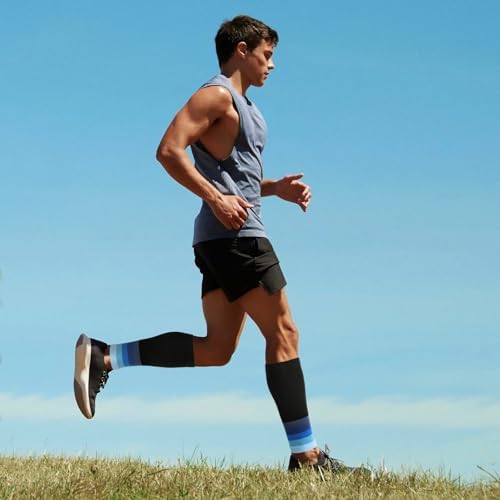 Junely 3 Pairs Calf Compression Sleeve for Men and Women for Running Athletic Nurses Work Support Travel Flight Sports