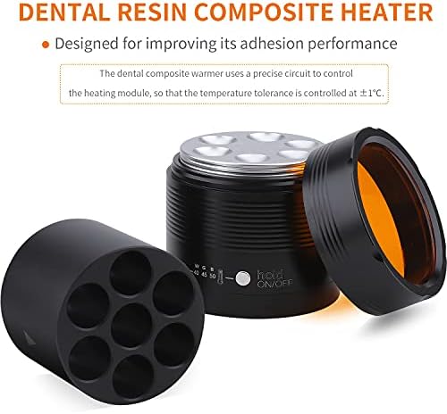 Dental Resin Composite Heater - AR Warmer Softener Dental Composed Material Heating Machine for Improving Resin Properties with Light Filter Cover 40℃/45℃/50℃ 110V