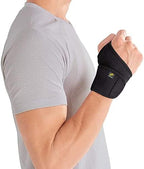 Bracoo Wrist Brace Compression Wrap – Adjustable Support Strap for Carpal Tunnel, Tendonitis, Arthritis, Pain Relief – Fitness & Weightlifting Wristband – Left or Right Hand – WS10