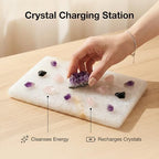 Natural White Quartz Cutting Board - 11.8" x 7.9" x 0.7" Translucent Stone Pastry Board for Baking & Chocolate, Elegant Quartz Cheese Plate & Serving Tray, Unique Housewarming Gift