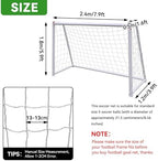 Soccer Net 8x6, Soccer Net for Replacement Football Goal Netting High Impact Sports Practice Barrier for Adults and Youth Football Practice, 8 X 6 Ft