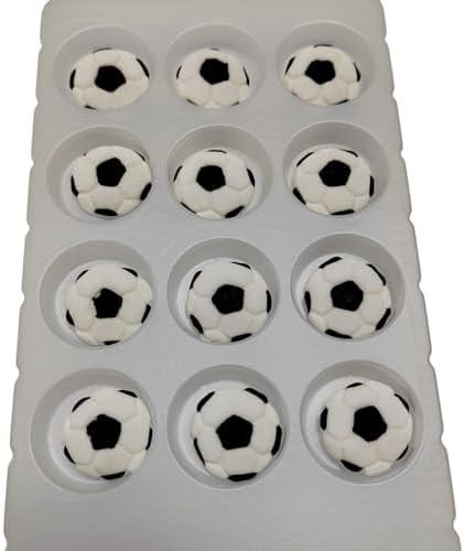 Edible Football Cake Decorations, Edible Soccer Cupcake Toppers, DIY Cake Toppers Icing Frosting Cookie Decorating Birthday Halloween Christmas Supplies