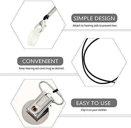 Scicalife Hearing Aid Clip Protector with Hanging Rope for Kids Lightweight Anti-Loss Strap Single & Double Ear Bte Holder Comfortable Fit