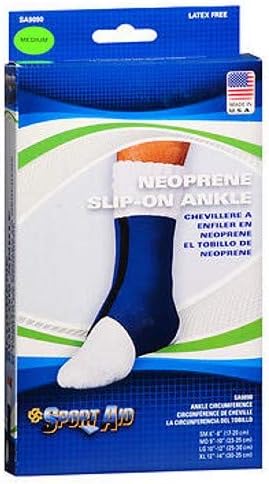 Ankle Brace, Neoprene Blue Medium 1 Each by Sport Aid (Pack of 2)