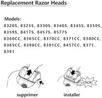 Series 8 Shaver Replacement Head Compatible with Braun Series 8 Replacement Blade, 83M for Braun S8 Replacement Head, Series 8 Wet&Dry Electric Razor Models 8340s 8350s 8370cc 2pack