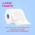 Foxy Cotton | 5 Ply Toilet Paper | 40 Rolls / 115 Tears per Roll - Extra Large Sheets with Real Cotton Fibres | FSC Certified