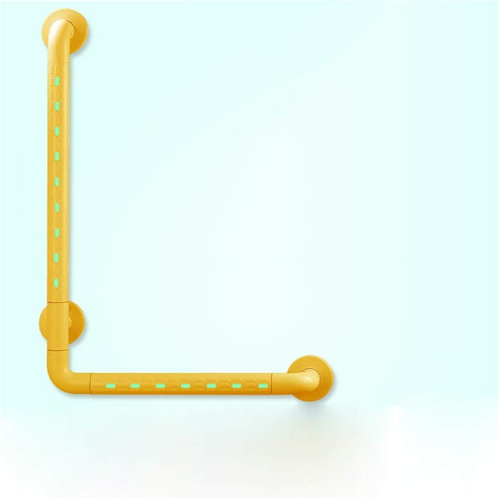 handrail Handrails Grab Bar-Skid Handrails L-Type Bathroom Handrail/Toilet Bathroom Old Man Disabled Barrier Free Railings/Handle/Yellow/45 * 65Cm