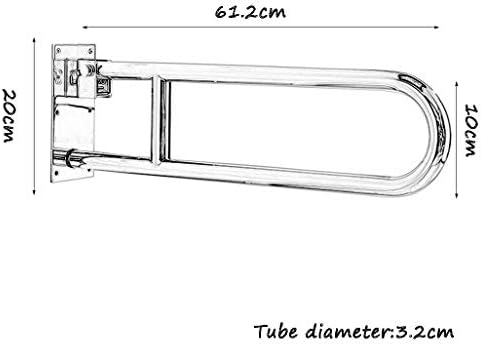 handrail Handrails Grab Bar Grab Rails Polished Finished Foldable Wall Mounted Handrails Disability Aid Hold for Toilet Shower Bathroom